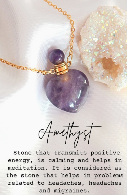 Heart Crystals Bottles | 24K Natural Crystals Necklaces