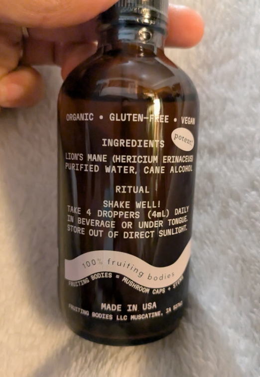 Lion's Mane Dual Extract Tincture - 4oz